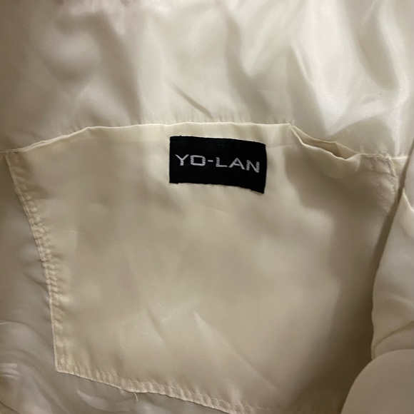 YO-LAN handmade cream and orange lined, sling mailman tote bag. NWOT. - Picture 6 of 8